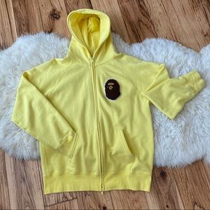 Authentic Bape Yellow Zip Up Hoodie XL